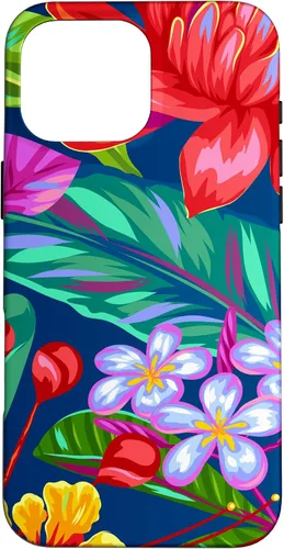 Vista 19 de Hawaiian Tropical Phone Case Yellow Red Hibiscus Plumeria Case for iPhone 17