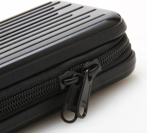 Vista 6 de Anti-Shock Silver Aluminio Carry Travel Funda protectora de almacenamiento para disco duro externo portátil de 2.5 pulgadas HDD USB 2.0/3.0 (negro)