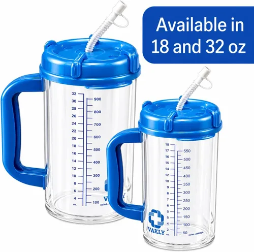 Vista 3 de Vakly - Jarra hospitalaria con aislamiento de doble pared y seguimiento de agua - Termo de 32 oz de capacidad para agua fría y caliente recargable