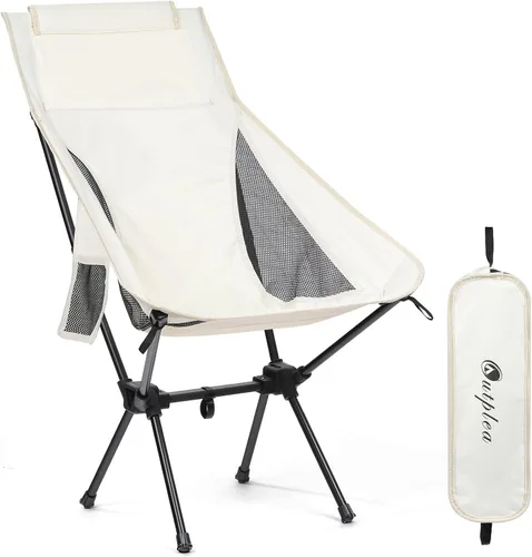Vista 13 de Silla de camping portátil plegable, silla de senderismo ligera y compacta, silla de playa para adultos, azul