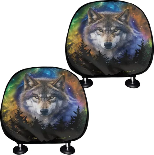 Vista 34 de Funda universal para reposacabezas de auto con estampado de vaca azteca, girasol, 2 piezas, funda universal para reposacabezas de asiento