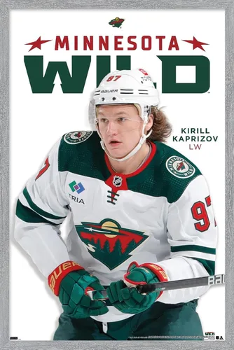 Vista 13 de Trends International NHL Minnesota Wild - Póster de pared de la serie 23 de Kirill Kaprizov, 22.4 pulgadas de largo x 14.7 pulgadas, versión
