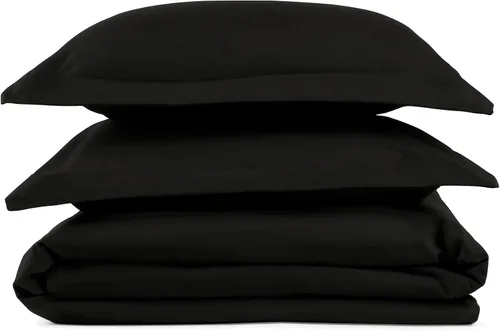 Vista 2 de PeachSkinSheets Juego de funda nórdica tamaño Queen/Matrimonial - Negro medianoche
