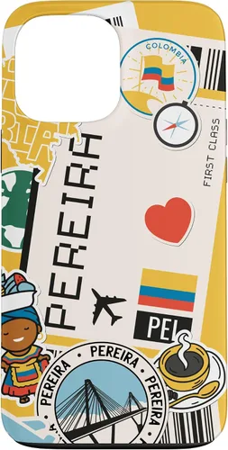Vista 24 de Flight Boarding Pass Tag Label to Destination Pereira Case for iPhone 16