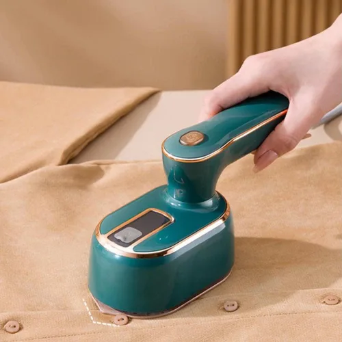 Vista 3 de Plancha de vapor portátil para colgar y planchar, plancha eléctrica de mano, mini vaporizador de ropa de vapor plegado para viajes en el hogar