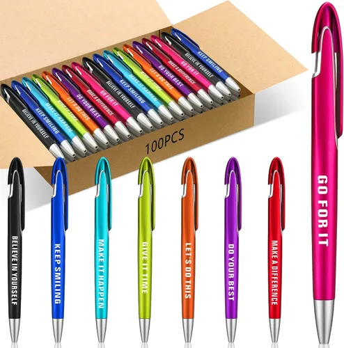 Vista 9 de Lincia 100 piezas de bolígrafos con versículos bíblicos, lote de bolígrafos retráctiles de punta media con tinta negra, regalos de inspiración