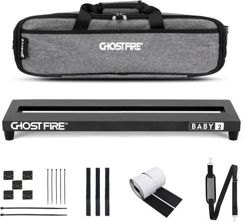 Vista 12 de Pedalera de Guitarra Ghost Fire de Aleación de Aluminio 3.3lb Pedalera de Efectos 22''x12.5'' con Bolsa de Transporte, Serie V (V-STANDARD 2.0)