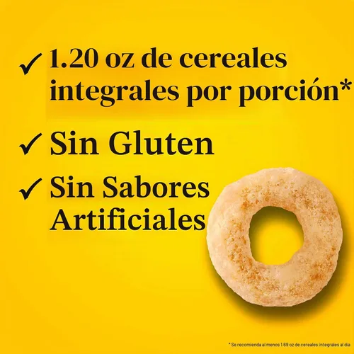 Vista 4 de Cheerios Cereal de desayuno sin gluten de avena integral, bolsa de 2.2 onzas (paquete de 5)