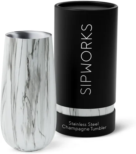 Vista 10 de Sipworks Vaso de vino de acero inoxidable de 8 onzas con aislamiento al vacío de doble pared, resistente a derrames, inastillable, para viajes