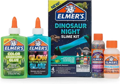 Vista 12 de Elmer's Kit de slime esponjoso, incluye pegamento de color translúcido, pegamento con purpurina, activador de slime esponjoso, 4 unidades, perfecto