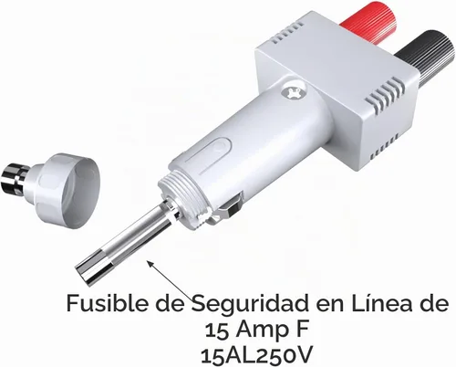 Vista 5 de Goupchn Enchufe de encendedor de cigarrillos macho a doble hembra de 0.157 in hembra adaptador de cargador de coche 12V 10A con cables