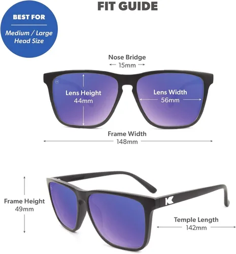 Vista 4 de Knockaround Fast Lanes - Gafas de sol polarizadas ligeras para hombres y mujeres, protección UV400