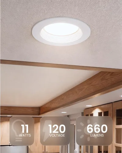 Vista 2 de Sunco - Paquete de 48 luces LED empotrables de 4 pulgadas, iluminación de lata, 660 LM, 11 W (equivalente a 40 W), CCT seleccionable