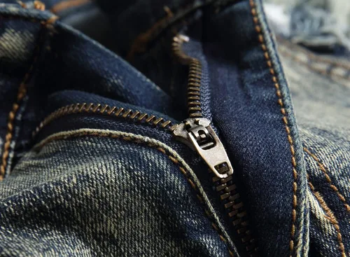 Vista 7 de XIMXIMMTIAN Jeans rectos para hombre, estilo motociclista, desgastados, desgastados, desgastados, rectos