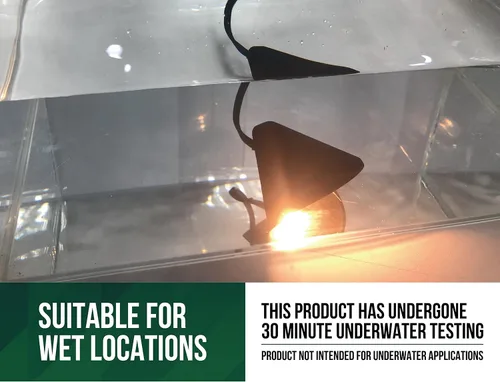 Vista 3 de GKOLED Luces LED de bajo voltaje de 9-15 V CA/CC de 2 W, luz triangular para valla de poste de paisaje, para ubicación húmeda, aluminio fundido a