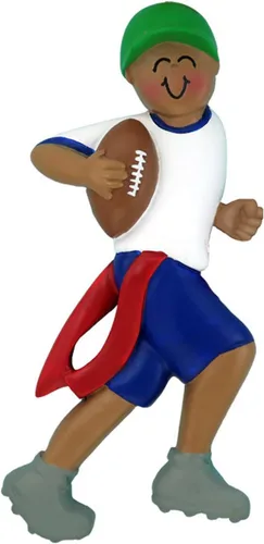 Vista 2 de Adornos de fútbol con bandera 3D para árbol de Navidad, adornos de Navidad personalizados para niños, adorno de fútbol 2025, adorno deportivo