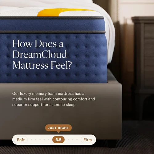 Vista 4 de DreamCloud Premier Rest - Colchón individual XL de 14 pulgadas, espuma viscoelástica de gel de lujo, prueba de 365 noches, capas premium