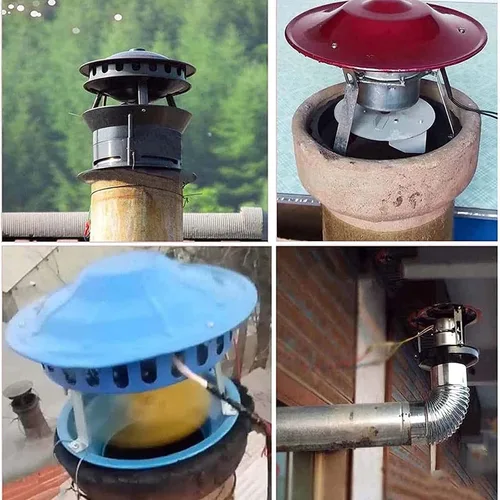 Vista 4 de Ventiladores de ventilación de chimenea de 60 W, Bombas extractoras de humo de chimenea, Ventilador de chimenea, Ventilador de chimenea eléctrico
