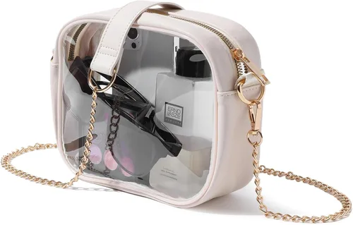 Vista 21 de TOBVZOO - Bolsa bandolera transparente aprobada para estadios, conciertos y eventos deportivos, unisex
