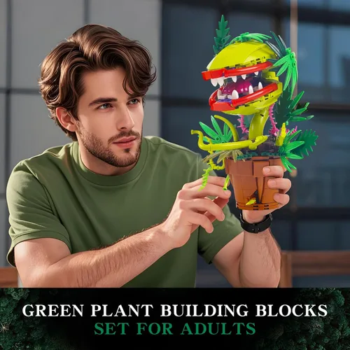 Vista 6 de 322 PIEZAS Horribles Audrey Las 2 Plantas Piraña Flores Caníbales Juguetes de Construcción de Modelo Compatibles con Lego Tamaño, Únicas Flores