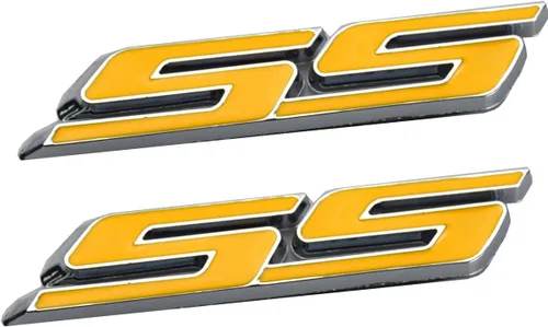 Vista 4 de Aimoll 2 piezas SS Emblemas ABS Etiqueta 3D Logo para Impala Cobalto Camaro 2010 2011 2012 2013 2014 2015 2016 2017 Negro Rojo