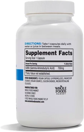 Vista 2 de 365 by Whole Foods Market, GABA 750Mg, 100 Cápsulas Vegetarianas
