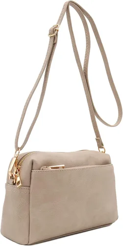 Vista 114 de FashionPuzzle Triple Zip Small Crossbody Bag