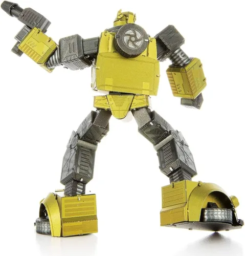 Vista 5 de Metal Earth Fascinations Transformers Bumblebee Color 3D Kit de modelo de metal con pinzas