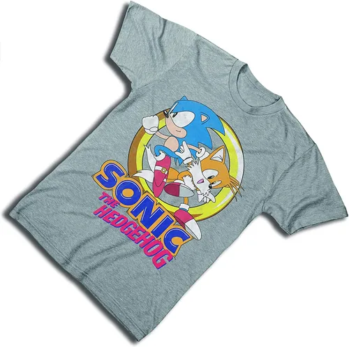 Vista 4 de SEGA Sonic The Hedgehog - Camiseta oficial para hombre, The Fastest Thing Alive