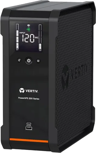 Vista 11 de Vertiv PSA6E-600LVT 600VA y 360W PowerUPS 200 Essential 120V Line Interactive Desktop UPS