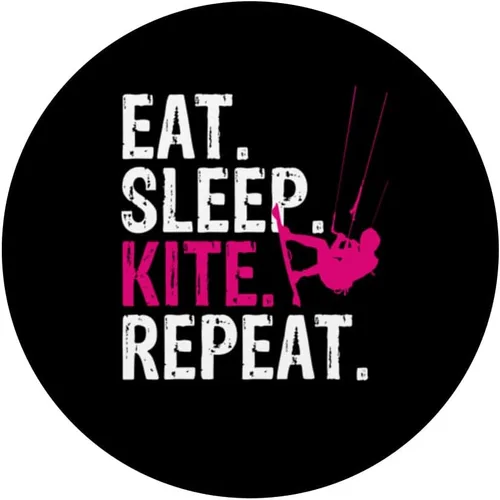 Vista 3 de Eat Sleep Kite Repeat - Kitesurf PopSockets Swappable PopGrip