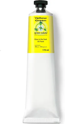 Vista 34 de Pintura al óleo profesional que brilla en la oscuridad Artista Pintura al óleo luminiscente fosforescente autoluminosa Glow Cubed