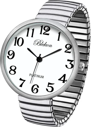 Vista 4 de Collections Nuevo Reloj de Moda con Correa Elástica de Tamaño Super Grande, Movimiento Japonés PC21J Aguamarina