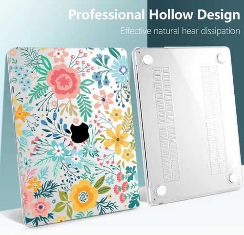 Vista 5 de TWOLSKOO Funda para MacBook Air de 15 pulgadas 2025 2024 2023 Release M4 A3241 M3 A3114 M2 A2941, carcasa rígida de plástico, protector de pantalla