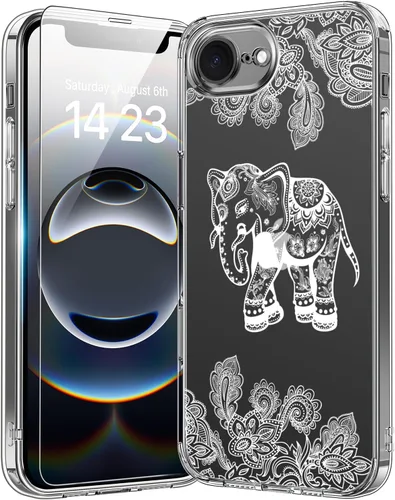 Vista 144 de bicol - Funda protectora a prueba de golpes para iPhone 15 Plus, funda delgada de acrílico transparente y diseños modernos para niña y mujer, 6.7