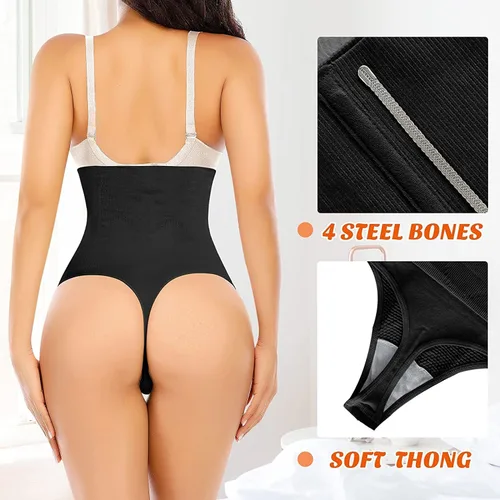 Vista 7 de ShaperQueen 102 Moldeador de cintura tipo tanga (entrepierna clásica y abierta) para mujer, entrenador de cintura, faja, control de abdomen