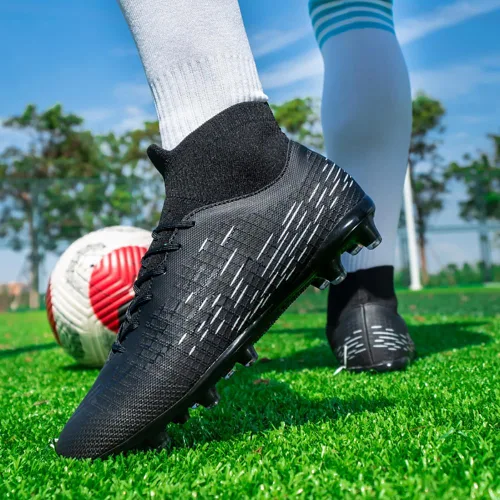 Vista 7 de Tacos de fútbol para hombre, ligeros, de alto rendimiento, para interiores y exteriores, para césped profesional, para entrenamiento de picos