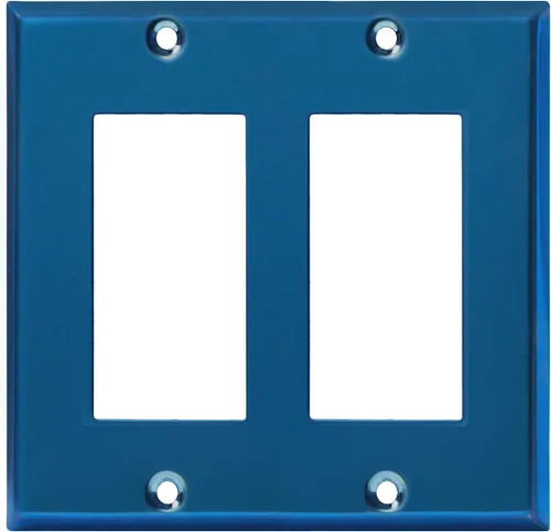 Vista 15 de ENERLITES Placa de pared metálica decorativa para interruptor o tomacorriente, resistente a la corrosión, tamaño de 2 segmentos, 4.50" x 4.57