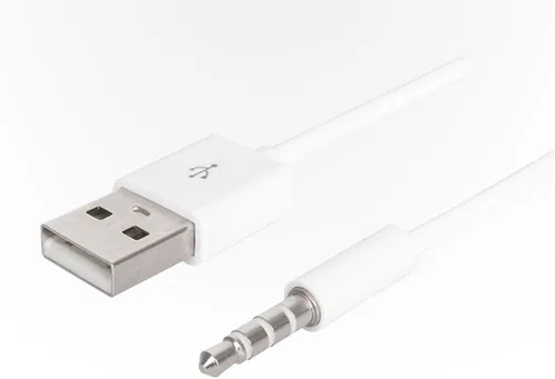 Vista 3 de iAbler Cable para iPod Shufle, paquete de 2 conectores de 0.138 in a USB, cargador de alimentación USB, cable de transferencia de datos para iPod
