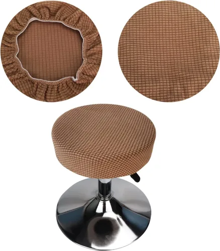 Vista 16 de Funda de taburete redonda de 12 a 16 pulgadas, fundas de asiento redondas para taburetes de bar, tela de lujo elástica, lavable de jacquard a prueba