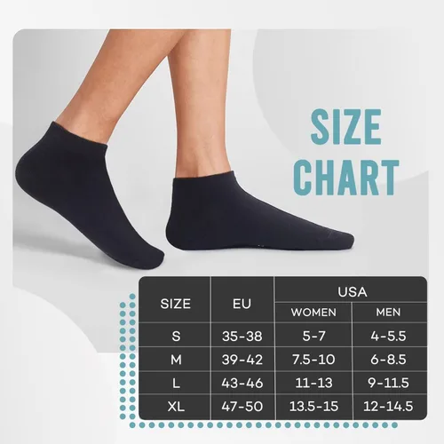 Vista 6 de FALARY Calcetines tobilleros para mujeres y hombres, 6 pares de calcetines de corte bajo que no se muestran, suaves que absorben la humedad
