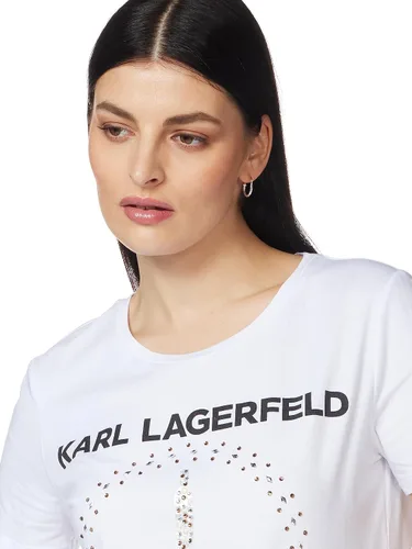 Vista 2 de Karl Lagerfeld Paris Women's Short Sleeve Sequin Eiffel Tower Tee