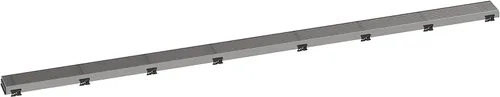 Vista 11 de hansgrohe RainDrain Match Boardwalk - Drenaje de ducha lineal para 27 5/8 pulgadas, con marco de altura ajustable en acero inoxidable cepillado