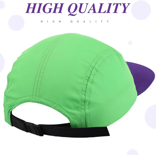 Vista 4 de Cindeer 80s 90s Neon Hat Nylon Cap Retro Adjustable Cap for Women Men 80s Costumes Accessories 90s Theme Party