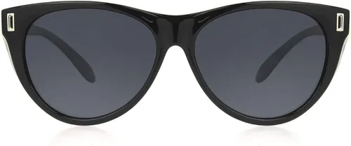 Vista 2 de Dioptics - Gafas de sol polarizadas para mujer, color negro, talla grande