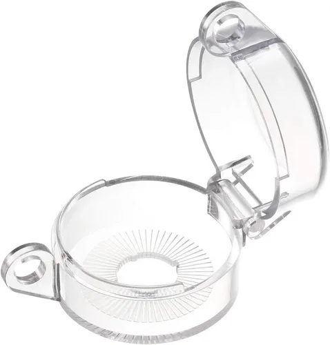 Vista 2 de uxcell Protector de plástico transparente para interruptor de 0.630 in de diámetro interruptor de botón 50x32