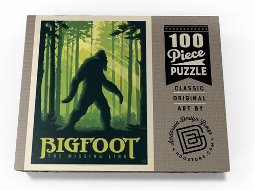 Vista 4 de MyPuzzle Bigfoot: The Missing Link, póster vintage, rompecabezas de 100 piezas para adultos