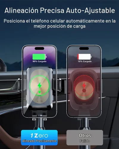 Vista 3 de 1Zero Soporte para taza de cargador de coche inalámbrico de 15 W