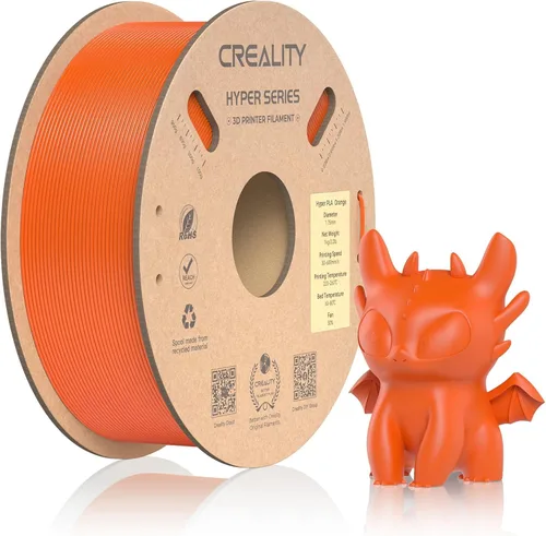 Vista 11 de Filamento PLA oficial de Creality Hyper de 1.75 mm, filamento PLA de alta velocidad de 30-600 mm/s para impresora 3D rápida, precisión dimensional