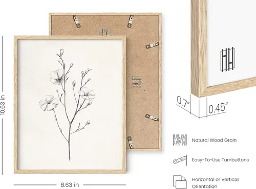 Vista 3 de HAUS AND HUES Arte de pared floral gris, juego de 4 pósteres de plantas para pared vintage, impresiones botánicas, cuadros de flores en blanco
